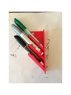 Holder for thin dry erase markers