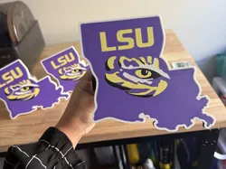 LSU Tigers Trailer Hitch Receiver Plug - Free 3D Print Model