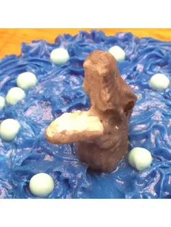 mosasaurus cake topper