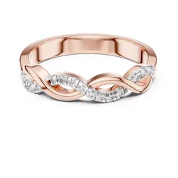 Round Cut Diamond Twisted Wedding Ring 3DM STL Video 3D print model