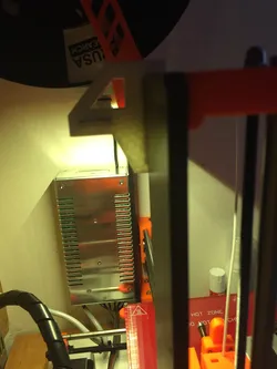 Simple LED stripe clamp for Prusa i3 plus
