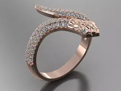 snake cross ring 3D print model