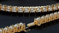 4mm Diamond Tennis Bracelet with Diamond clasp 3D print model