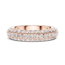 Round Cluster Diamond Stackable Wedding Band 3DM STL Video 3D print model