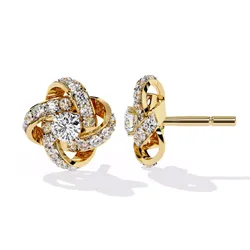 Solitaire Diamond Earring with render and detail images 22 3D print model