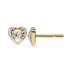 Solitaire Diamond Earring with render and detail images 27 3D print model
