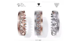 CGT 0001 Stackable Rings Rombs Match band  Fine jewelry Minimal 3D print model