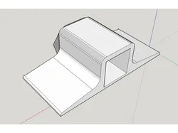 Clip clamp for 10x10mm square tube/rod - end holder