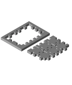 Cube puzzle (x6), create 6 small cubes or combine 4 pieces of each set for 1 big cube