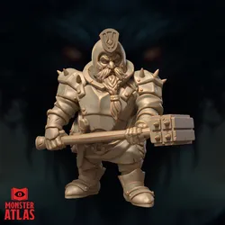 Duergar Warlord | Gray Dwarf Commander |  DnD 5e STL Miniature | 32mm Resin