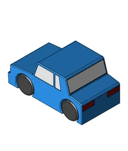 Print in place car moving wheels