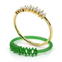 Tilted Marquise Diamond Anniversary Band 3D print model