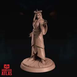 Witch Queen | Demon Summoner | Dark Sorceress | DnD 5e STL Miniature | 32mm Resin
