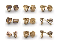 154 DESIGNS TURKEY NOKTA RINGS WITH DIAMONDS 3D print model