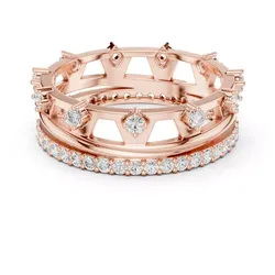 Crown Diamond Band Ring 3dm stl renders animation videos 3D print model