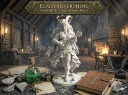 "Elara Silverchime" the elven Bard - Free 3D Print Model