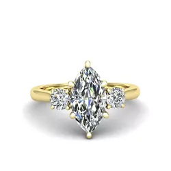 Engagement ring Kelly marquise 3D print model