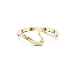 Minimalist Curved Diamond Ring STL 3DM CAD Model 3D print model