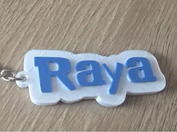 Raya Keychain with Lilo & Stitch font - Free 3D Print Model