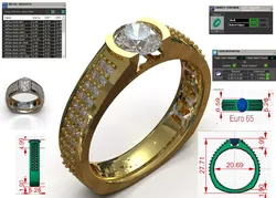 Ring Classic Solitaire Ring with Diamond model mr0298 3D print model