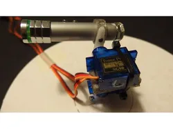 Simple Servo 9g robotic arm - laser pointing
