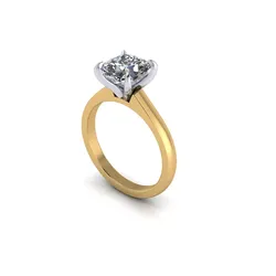 Solitaire Wedding Ring R14 3D print model