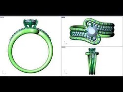 Bridal Set Ring Diamond Ring All Set CAD Design-PI0003-SBS 3D print model