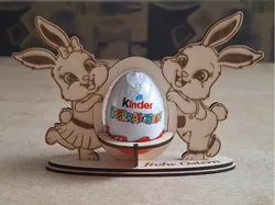 Easter Bunny Couple as a Holder for Surprise Eggs - Free 3D Print Model