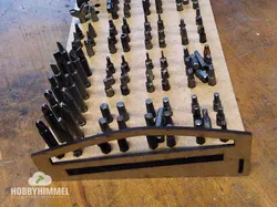 lasercutting - screwdriver Bit holder / Halterung, Einsatz für Werkzeug-Bits