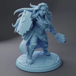 Vamoth the Dwarf Cleric ( Female Dwarf Cleric / Dwarf Paladin with Sword & Shield / Female Dwarf Fighter / Dwarf )