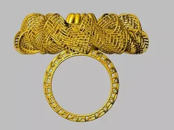 contemporary jali ring stl verified 3D print model