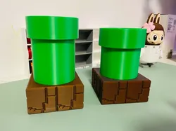 Mario Pipe Pen Holder Storage Box - Free 3D Print Model