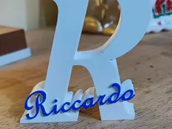 Riccardo name letter - Free 3D Print Model