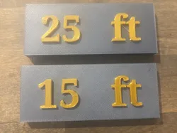 15 and 25 feet disc golf putting marker  - Free 3D Print Model
