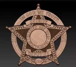3d STL Model Sheriff badge 3D print model