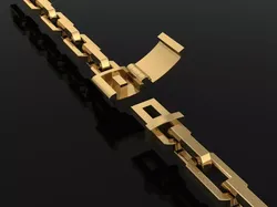 DAINTY HERMES LINK BRACELET NECKLACE 3D print model