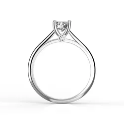 Engagement ring 5 mm diamond 3D print model