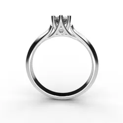 Engagement ring with diamond  stone 3D print model