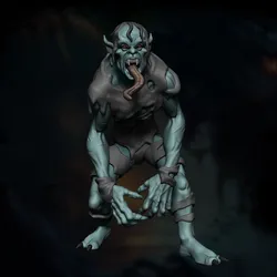 Ghast | Greater Ghoul | Corpse Eater Undead | DnD 5e STL Miniature | 32mm Resin
