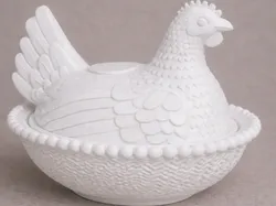 Hen on nest Solid Figurine - Free 3D Print Model