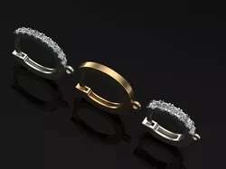 lock for earrings 8 3D print model