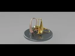 Long Solid Huggie Earrings E 0012 3D print model