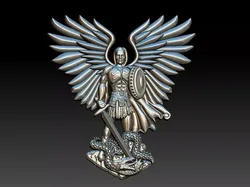 Michael Archangel Sao Miguel relief 3D print model