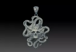 Octopus skull pendant cnc 3d model  3D print model