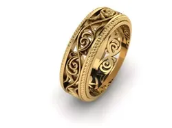 Ring with tracery2 3D print model