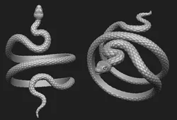 Snake Bracelet Thick Version 3D print model