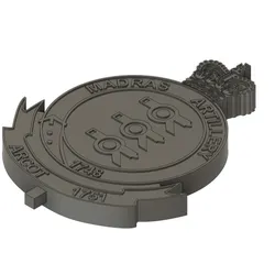 36 Arcot (1751)Missile Battery R.A Capbadge model