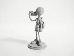 3D printer bestanden | 3MF | Alien Tourist Figurine Fantasy 3D Printable