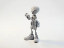 3D printer bestanden | 3MF | Alien Tourist Figurine Fantasy 3D Printable