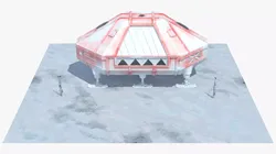 Antarctic Field Research Habitat with Monitoring Towers 3D model